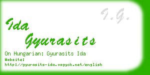 ida gyurasits business card